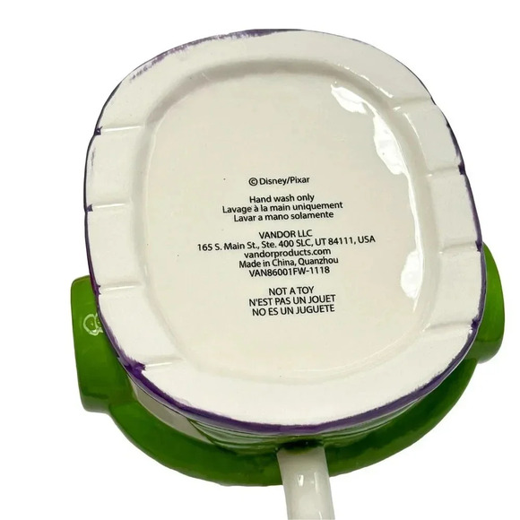 Toy Story Buzz Lightyear Boot Mug 24 oz White Green Ceramic New Disney - Picture 5 of 9